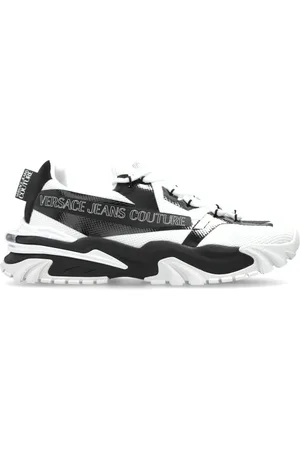 VERSACE Schoenen, Heren, Wit, 41 EU, Sneakers met bedrukt logo