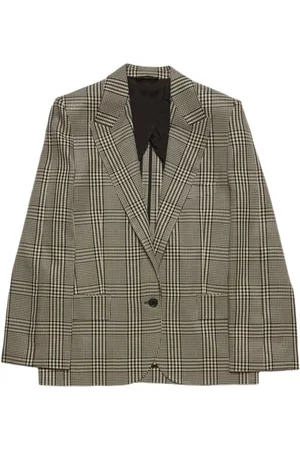 Acne Studios Jassen, Dames, Groen, M, Wol, Bruin Multi Suit Blazer