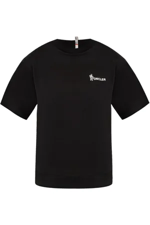 Moncler Tops, Dames, Zwart, S, Katoen, Grenoble Ss T-shirt