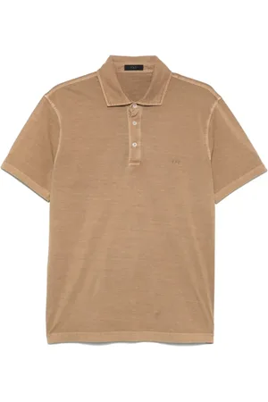 FAY Tops, Heren, Bruin, 2Xl, Geborduurde Woestijnstijl Jersey