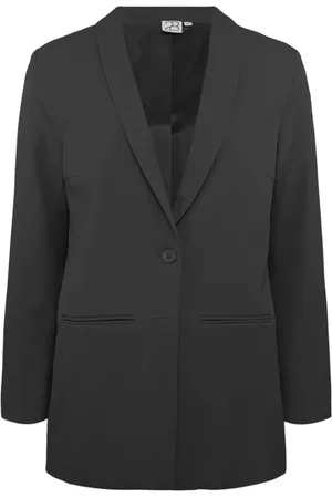 2-Biz Jassen, Dames, Zwart, M, Polyester, Smart Blazer Jacket