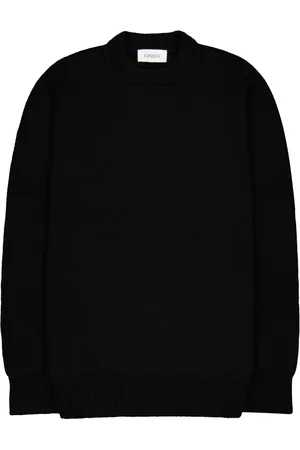 LANEUS Truien, Heren, Zwart, L, Wol, Comfortabele Merino Cashmere Trui
