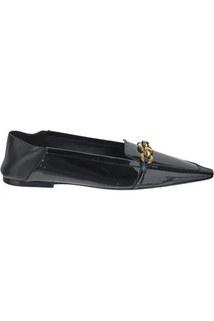 Saint Laurent Schoenen, Dames, Zwart, 39 EU, Leer, Leren Ballerina`s