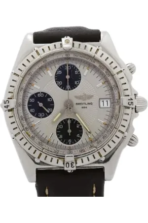 Breitling Pre-owned Pre-owned, Dames, Wit, ONE Size, Pre-owned Stainless Steel watches