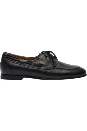 Scarosso Schoenen, Dames, Zwart, 40 EU, Leer, Handgemaakte Zwarte Leren Boot Loafers