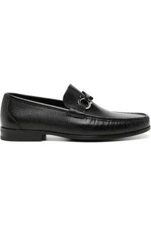 Salvatore Ferragamo Schoenen, Heren, Zwart, 40 EU, Zwarte platte instappers