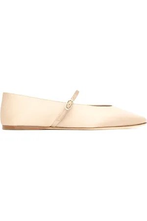 Saint Laurent Schoenen, Dames, Roze, 36 1/2 EU, Leer, Elegante Ballerina`s