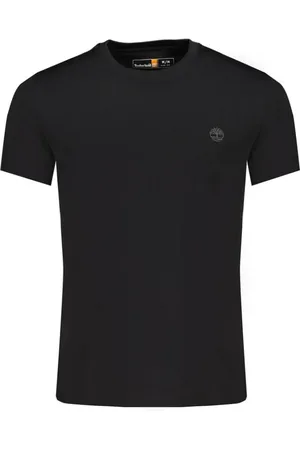 Timberland Tops, Heren, Zwart, XL, Katoen, Zwart Katoenen Heren Slim Fit T-Shirt