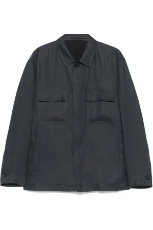 LARDINI Overhemden, Heren, Blauw, S, Blauw Overhemd met Verborgen Knoopsluiting