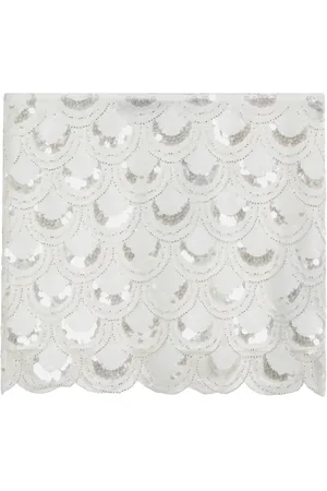 ROTATE Rokken, Dames, Wit, M, Pailletten, Minirok met pailletten
