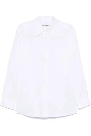 OUR LEGACY Blouses & Shirts, Dames, Wit, S, Witte Klassieke Button-Up Overhemd