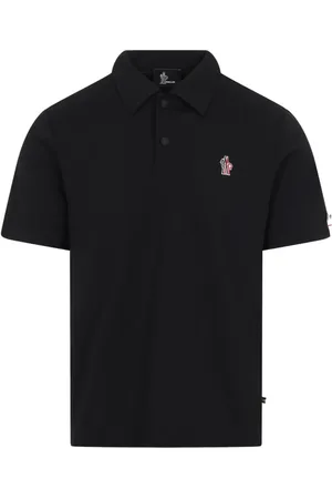 Moncler Tops, Heren, Zwart, S, Katoen, T-shirts en polo`s Grenoble-stijl