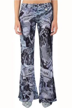 Acne Studios Broeken, Dames, Veelkleurig, S, Wijde broek