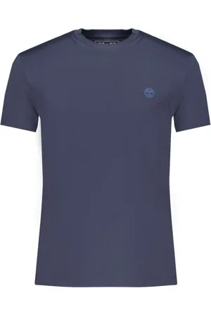 Timberland Tops, Heren, Blauw, L, Katoen, Blauw Katoenen Heren T-shirt Casual