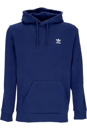 adidas Sweatshirts & Hoodies, Heren, Blauw, S, Katoen, Night Indigo Trefoil Hoody Lange Mouw