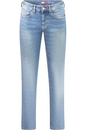 Tommy Hilfiger Jeans, Heren, Blauw, W31 L32, Katoen, Slim Fit Gewassen Katoen Jeans