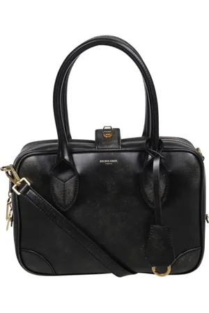 Golden Goose Tassen, Dames, Zwart, ONE Size, Leer, Verouderde Bull Leren Bodytas