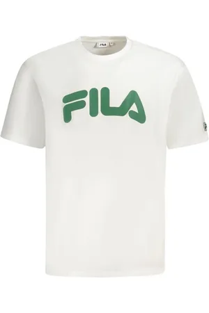 Fila Tops, Heren, Wit, S, Katoen, Gedurfd Logo Katoenen Tee