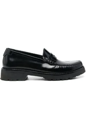 Saint Laurent Schoenen, Dames, Zwart, 37 EU, Leer, Zwarte Penny Loafers voor Vrouwen
