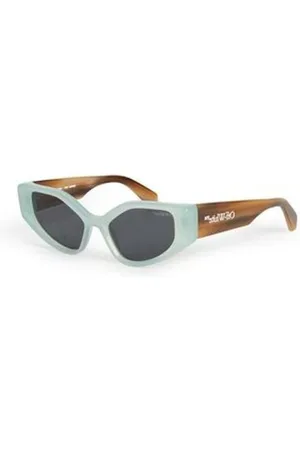 OFF-WHITE Accessoires, unisex, Blauw, ONE Size, Stijlvolle Memphis Zonnebril