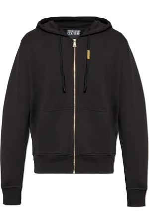 VERSACE Sweatshirts & Hoodies, Heren, Zwart, L, Katoen, Sweatshirts & Hoodies