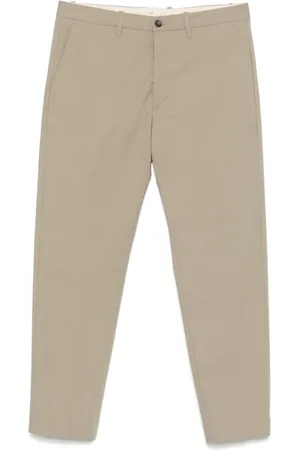 Nine In The Morning Broeken, Heren, Groen, L, Groene broek met voorknoopsluiting