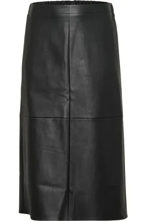 Kaffe Rokken, Dames, Zwart, 2Xl, Stijlvolle Zwarte Diepe Rok