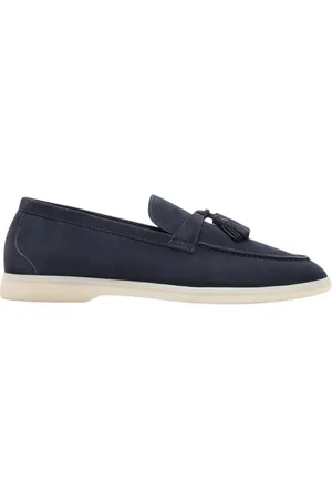 Scarosso Schoenen, Dames, Blauw, 36 EU, Suède, Leandra Loafers