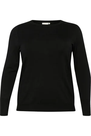 Kaffe Truien, Dames, Zwart, S, Zwart Diep Gebreide Trui Sweater