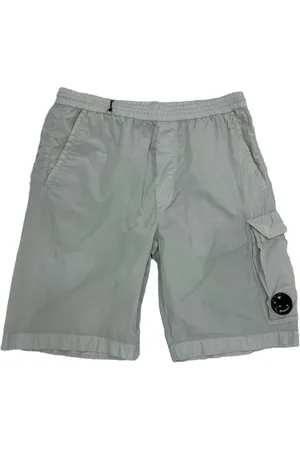 C.P. Company Korte broeken, Heren, Grijs, XL, Nylon, Lichtblauwe Zak Shorts