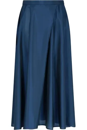 Emporio Armani Rokken, Dames, Blauw, 2Xs, Geplooide rok met onzichtbare rits
