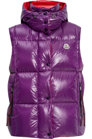 Moncler Jassen, Dames, Paars, L, Nylon, Luzule Down Vest