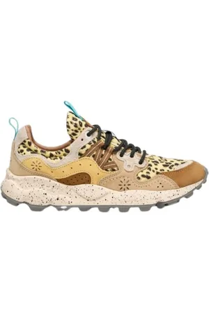 Flower Mountain Schoenen, Dames, Veelkleurig, 39 EU, Suède, Gele Sneakers 4D11 in Stof