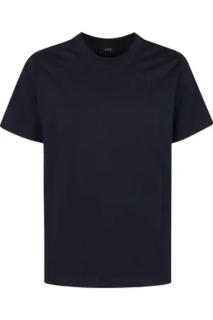 A.P.C. Tops, Heren, Blauw, S, Katoen, Katoenen T-shirt