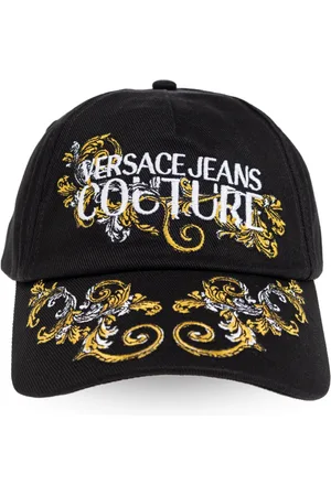 VERSACE Accessoires, Dames, Zwart, ONE Size, Katoen, Baseballpet