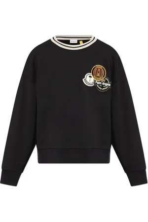 Moncler Sweatshirts & Hoodies, unisex, Zwart, L, Katoen, Sweatshirt