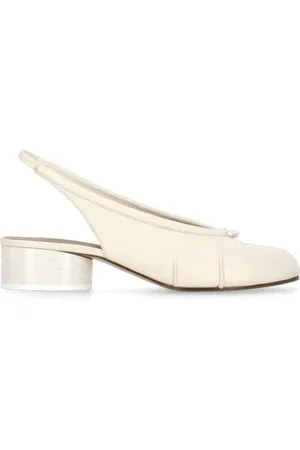 Maison Margiela Schoenen, Dames, Wit, 36 EU, Witte Slingback met Tabi Teen