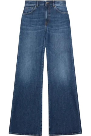 Dondup Jeans, Dames, Blauw, W29, Denim, Wijde Spijkerbroek in Blauw Denim