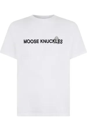 Moose Knuckles Tops, Heren, Wit, S, Melkweg Tee Stijlvol Ontwerp