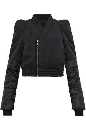 Rick Owens Jassen, Dames, Zwart, L, Katoen, Padded Jacket Metro