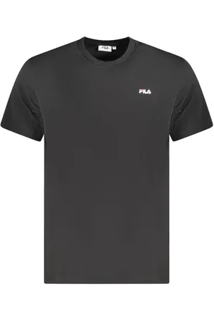 Fila Tops, Heren, Zwart, S, Katoen, T-shirt met iconisch logo en gedrukte print