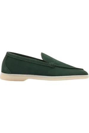 Scarosso Schoenen, Dames, Groen, 37 1/2 EU, Leer, Ludovica Loafers