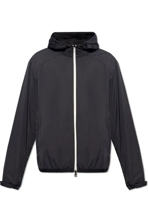 Moncler Jassen, Heren, Zwart, S, Nylon, Clapier Regenjas met Capuchon