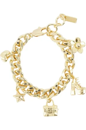 Marc Jacobs Accessoires, Dames, Geel, ONE Size, Iconische Bedelarmband - Goud Metaal