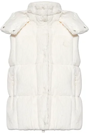 Moncler Jassen, Dames, Wit, M, Polyester, Down Vest