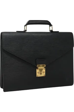 LOUIS VUITTON Pre-owned, Dames, Zwart, ONE Size, Leer, Pre-owned Leather briefcases