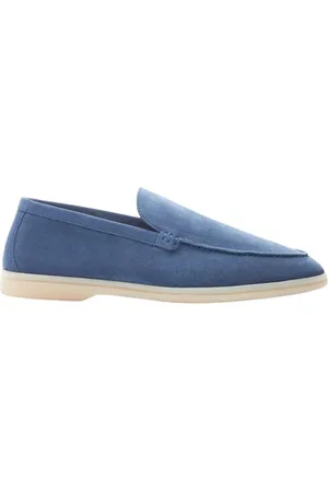 Scarosso Schoenen, Heren, Blauw, 39 EU, Leer, Ludovico Loafers