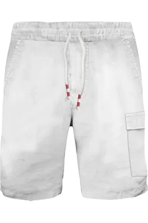 MC2 SAINT BARTH Korte broeken, Heren, Wit, M, Linnen, Heren Linnen Bermuda Shorts Diverse Kleuren