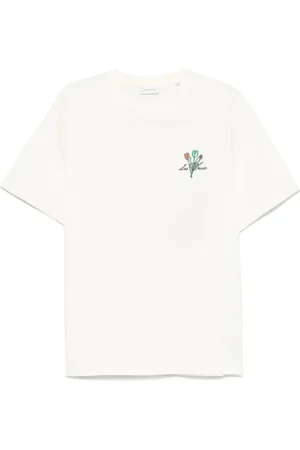 Les Deux Tops, Heren, Wit, S, Katoen, Geborduurd Café T-shirt