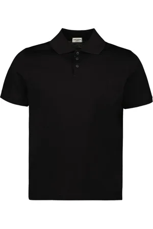 Saint Laurent Tops, Heren, Zwart, L, Katoen, Modern Poloshirt